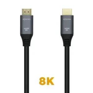 AISENS CABLE HDMI V2.1 ULTRA ALTA VELOCIDAD 8K@60HZ 48GBPS – A/M-A/M – 1.0M – COLOR NEGRO