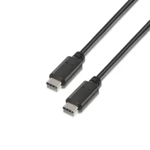 AISENS CABLE USB 2.0 3A – TIPO USB-C/M-USB-C/M – 1.0M – COLOR NEGRO