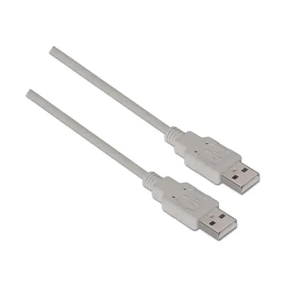 Aisens Cable USB 2.0 – Tipo A Macho a A Macho – 1.0m – Color Beige