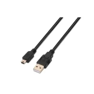 AISENS CABLE USB 2.0 – TIPO A MACHO A MINI B MACHO – 1.0M – COLOR NEGRO