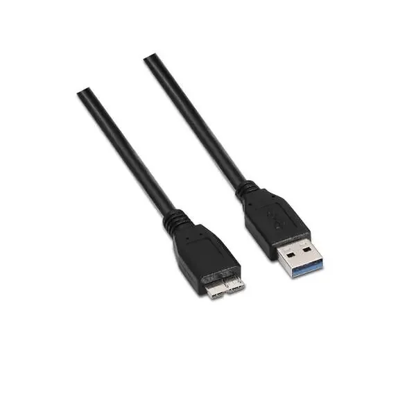 Aisens Cable USB 3.0 – Tipo A Macho a Micro B Macho – 1.0m – Color Negro