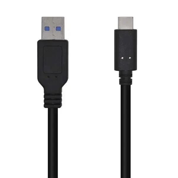 Aisens Cable USB 3.1 Gen2 10Gbps 3A – Tipo USB-C/M-A Macho – 0.5m – Color Negro