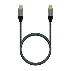 AISENS CABLE USB 3.2 GEN2X2 ALUMINIO 20GBPS 8K@30HZ 5A 100W E-MARK, TIPO USB-C/M-USB-C/M – 1.0M – COLOR GRIS