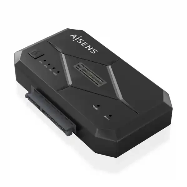 Aisens Docking Station Clonador de Discos Duros – Instalacion Facil – Compatible con SATA y M.2 NVME – Plug and Play – USB 3.0 – LEDS Indicadores – Alta Velocidad de Transferencia – Soporta Uasp