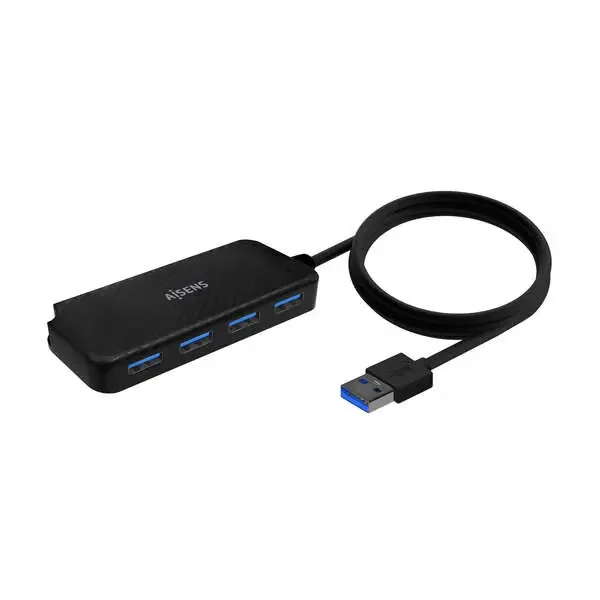 Aisens Hub USB 3.0 – Tipo A/M-4X Tipo A/H – 60cm – Color Negro