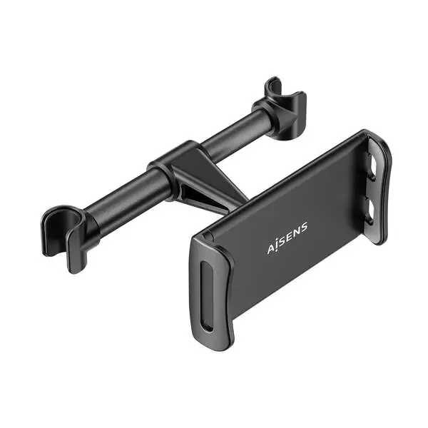 Aisens Soporte Coche Ajustable (1 Pivote) para reposacabezas para Telefono / Tablet – Color Negro