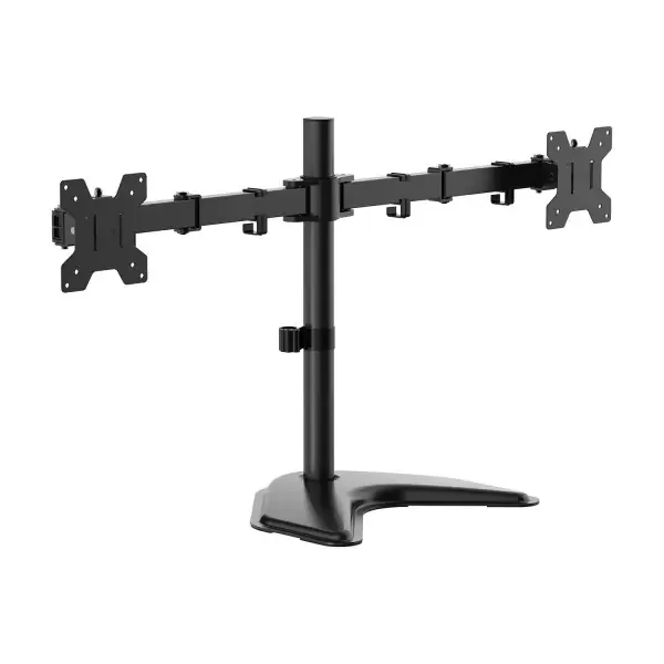 Aisens Soporte de Mesa con Peana Eco Giratorio e Inclinable para Monitor/TV 10Kg (3 Pivotes – 2 Brazos) de 17-32″ – Color Negro