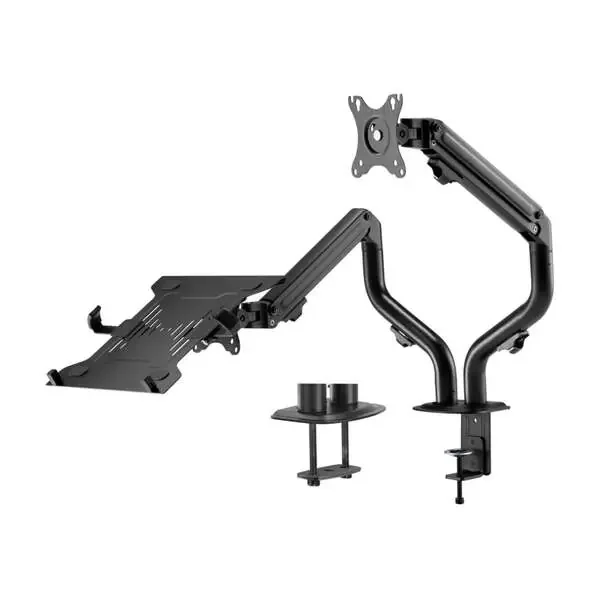 Aisens Soporte de Mesa Contrapeso Giratorio e Inclinable para Portatil y Monitor/TV 8Kg de 17-32″ – Color Negro