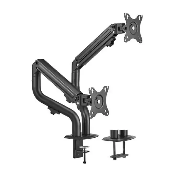 Aisens Soporte de Mesa ECO Contrapeso Giratorio e Inclinable para Monitor/TV 8kg (3 Pivotes – 2 Brazos) de 17-32 – Color Negro