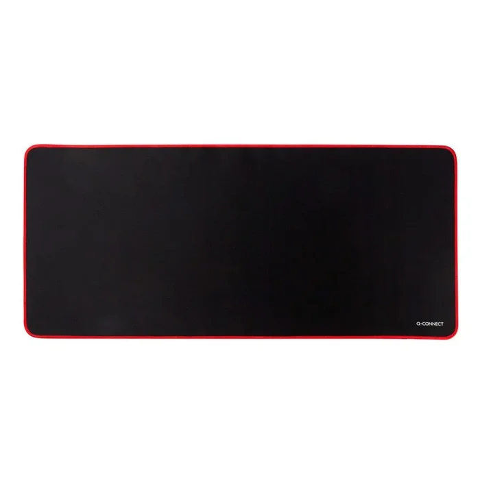 Alfombrilla para raton q-connect xxl negra con borde rojo 900×400 mm