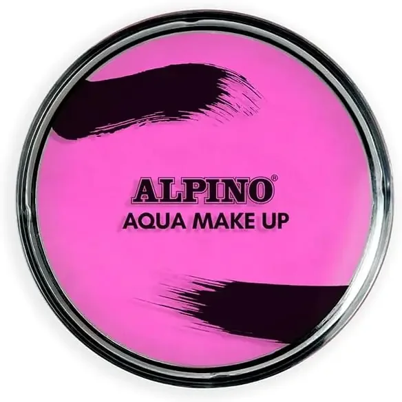 Alpino Aqua Make-up Polvera de Maquillaje Facial Acuarelable – Se Lava con Agua y Jabon – Color Rosa
