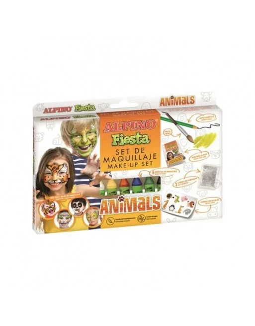 ALPINO FIESTA ANIMALS KID VARIOS ACCESORIOS MAQUILLAJE BARRAS TATOO PERFILADOR PINCEL PURPURINA – DL000105