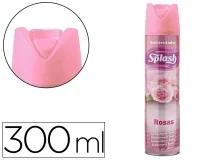 Ambientador spray Splash aroma rosas bote de 300 ml 87557