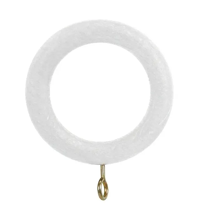 Anilla Madera Lisa Con Hembrilla 29×45 mm. Blanco