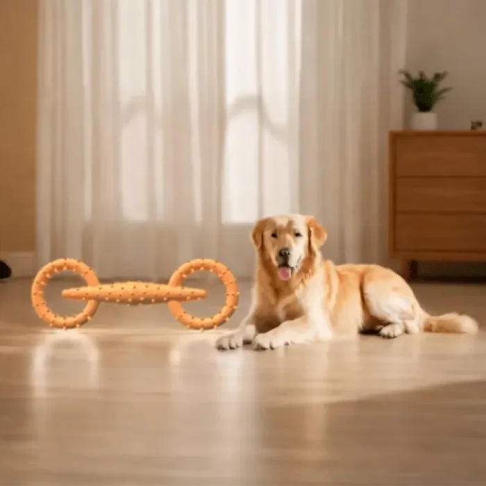 Anillo de tracción robusto para perros – Juguete de masticar interactivo