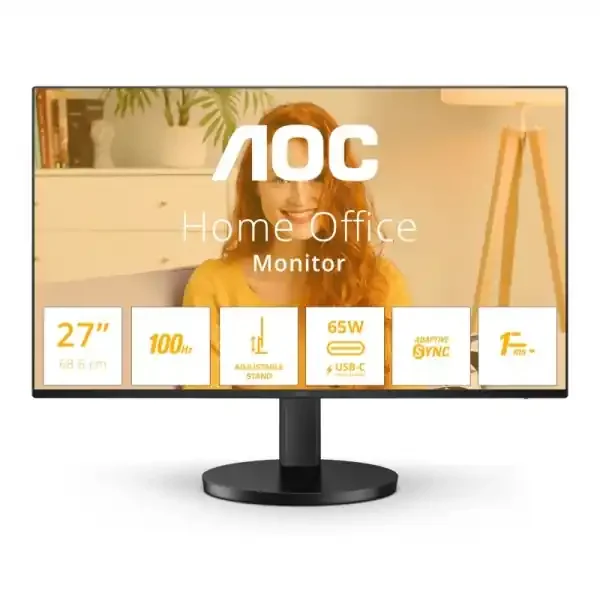 AOC B3 Monitor 27″ LED IPS FullHD 1080p 100Hz – Respuesta 1ms – Angulo de Vision 178° – Altavoces Incorporados – USB-C, HDMI, Audio – Montaje VESA 100×100