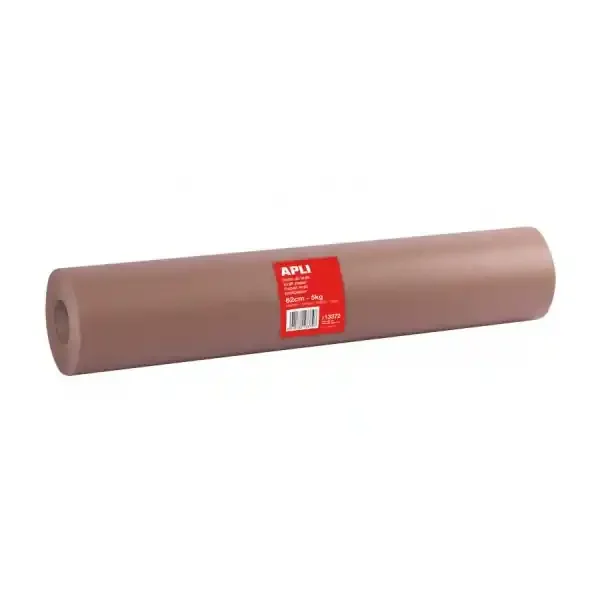 Apli Bobina de Papel Kraft – 80gr – Ideal para Dispensadores – Envoltorios – Uso en Fabricas y Almacenes – Color Marron