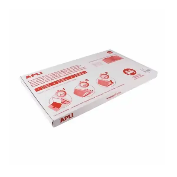 Apli Caja de 25 Fundas Transparentes de PVC – Solapa Autoajustable – Facil Forrado en 3 Pasos – Eco-Friendly