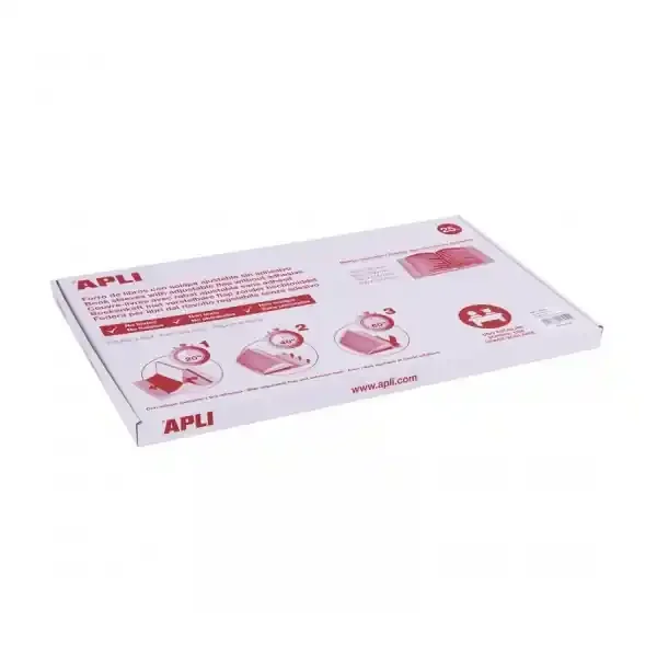 Apli Caja de 25 Fundas Transparentes de PVC con Solapa Autoajustable – Adaptables sin Corte – Adhesivo Eco-Friendly