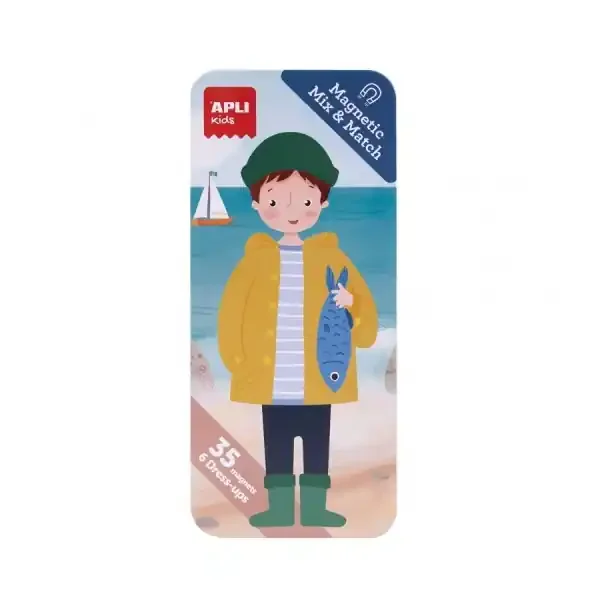 Apli Caja Metalica de Iman Tematica Oceano – 35 Magnets – Fomenta Observacion e Imaginacion – Aumenta Concentracion y Atencion – Recomendado para Mayores de 3 Años
