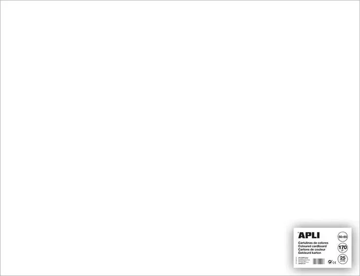 Apli Cartulina Blanca 50 x 65cm 170g 25 Hojas