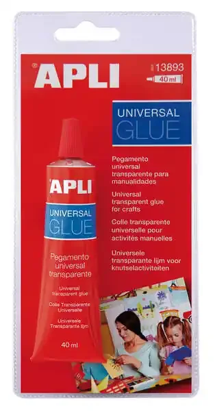 Apli Cola Universal – 40ml – Secado Rapido – Resistente al Agua – Transparente