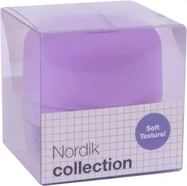Apli Dispensador de Clips Nordik Collection – Base Translucida – Tapa Magnetica Soft Touch – Incluye 50 Clips – Ideal para Hogar, Oficina o Escuela – Color Violeta Pastel