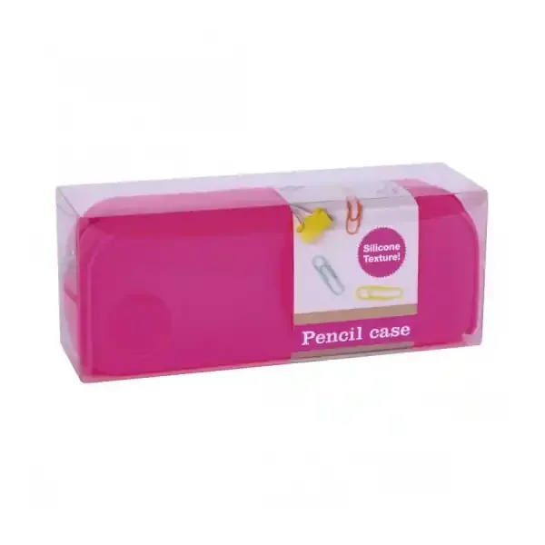Apli Estuche de Silicona Fluor Collection – Tacto Suave – Cremallera – Flexible y Moldeable – Resistente al Agua – Facil de Limpiar – Color Rosa Fluorescente