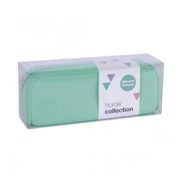 Apli Estuche de Silicona Nordik Collection – Tacto Suave – Cremallera – Flexible y Moldeable – Resistente al Agua – Facil de Limpiar – Color Verde Esmeralda