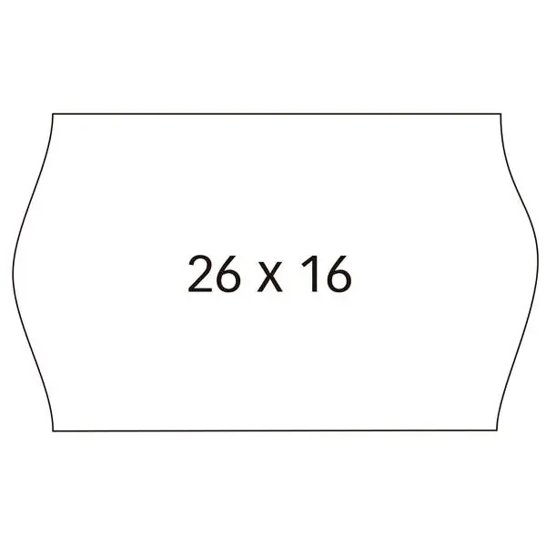 Apli Etiquetas Blancas para Maquinas Etiquetadoras de Precios de 2 Lineas – Tamaño 26 x 16mm – Adhesivo Permanente con Cantos Sinusoidales – Alta Calidad y Compatibles con Modelos 101419 y 102365