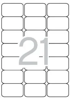 Apli Etiquetas Blancas Permanentes 63.5 x 38.1mm 25 Hojas