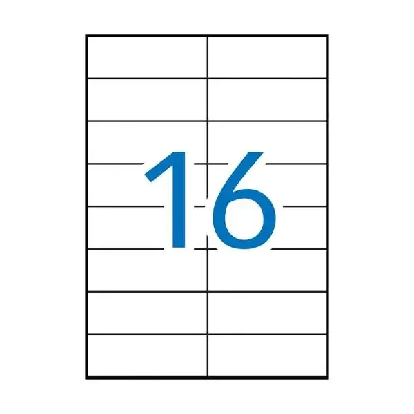 Apli Etiquetas Permanentes Blancas 105 x 37 mm – 100 Hojas