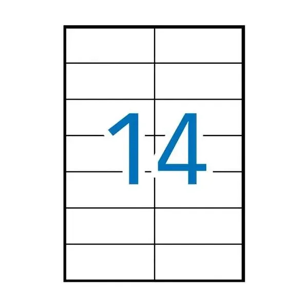 Apli Etiquetas Permanentes Blancas 105 x 42.4 mm – 100 Hojas