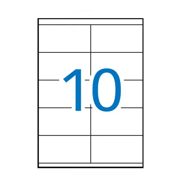 Apli Etiquetas Permanentes Blancas 105 x 57 mm – 100 Hojas