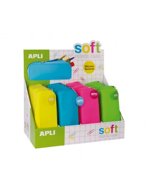 APLI EXPOSITOR 12U ESTUCHE SILICONA SOFT FLUOR – 16300