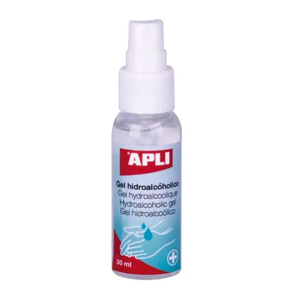Apli Gel Hidroalcoholico Desinfectante – 30ml – 70% Etanol – sin Aclarado – Normativa Antivirica – Pulverizador