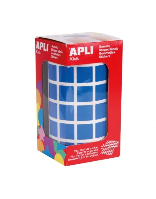 APLI KIDS ROLLO GOMETS CUADRADO 15MM AZUL – 12476