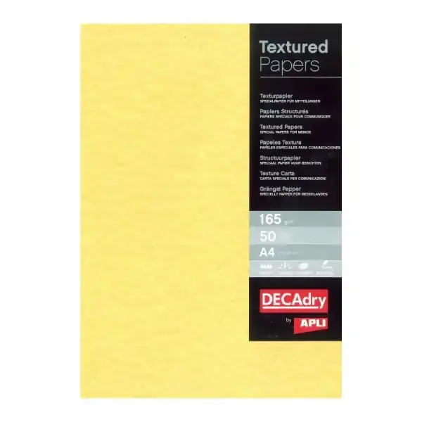 Apli Pack de 50 Hojas de Papel Pergamino – 165gr – Diseño Doble Cara – Ideal para Invitaciones, Diplomas y Manualidades – Compatible con Impresoras Inkjet, Laser y Fotocopiadoras – Color Oro
