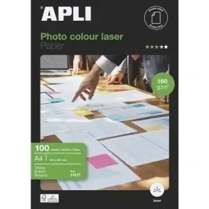 APLI PAPEL FOTOGRAFICO COLOUR LASER A4 210G 100 HOJAS