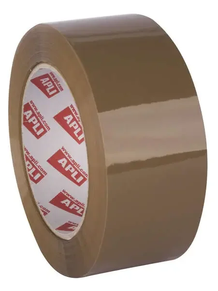 Apli Precinto Basic Pp Acrilico – 48mm x 132m – Resistente al Agua y al Envejecimiento – Facil de Cortar – Marron