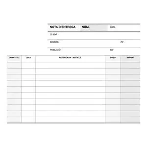 APLI TALONARIO ENTREGA 1/8 APAISADO DUPLICADO – FORMATO APAISADO – 2 COPIAS – NUMERACION SECUENCIAL – PAPEL AUTOCOPIATIVO – CATALOGO DE PRODUCTOS – BLANCO
