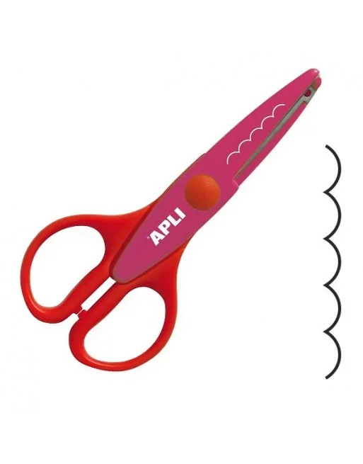 APLI TIJERAS CREATIVA DENTADA ROSA 13CM – 12819