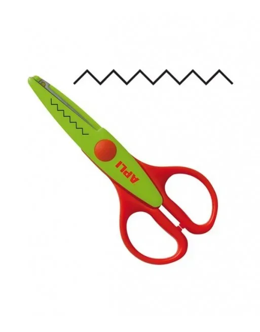 APLI TIJERAS CREATIVA DENTADA ZIGZAG VERDE 13CM – 12817