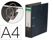Archivador De Palanca Elba Carton Forrado Jaspeado Con Rado Din A4 Lomo 100081018 , Negro