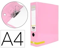 Archivador De Palanca Liderpapel A4 Color System Forrado Sin Rado Lomo 80 163657 , Rosa