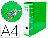 Archivador De Palanca Liderpapel A4 Filing System Forrado Sin Rado Lomo 80mm 32074 , Verde