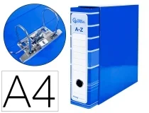Archivador De Palanca Liderpapel A4 Filing System Forrado Sin Rado Lomo 80mm 32075 , Azul