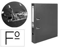 Archivador De Palanca Liderpapel Folio Documenta Forrado Pvc Con Rado Lomo 52 79708 , Negro