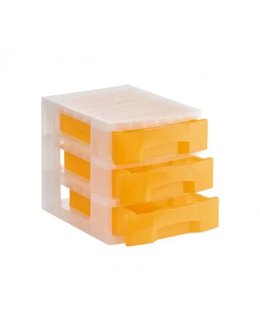ARCHIVO 2000 TORRE 3 CAJONES ALMACENAJE NARANJA 29X39X33 – 1003 TL NA TL