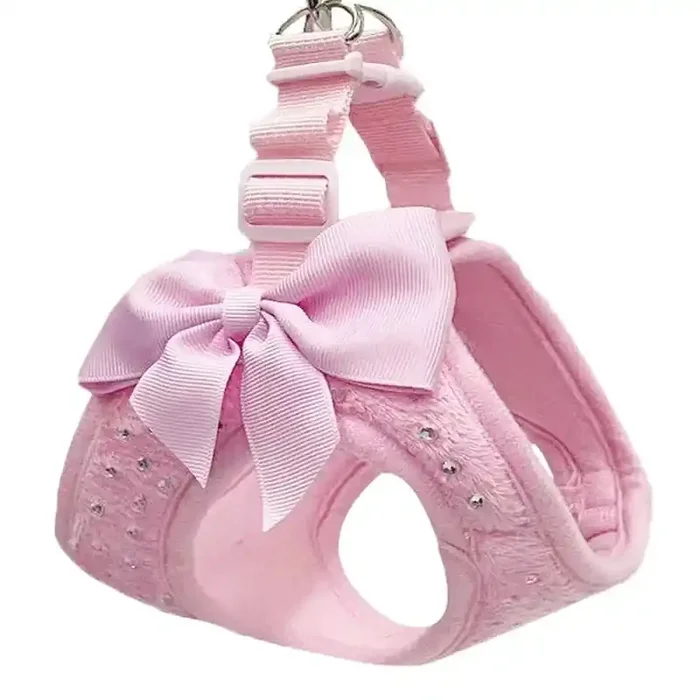Arnés para perro suave y transpirable con decoración de diamante